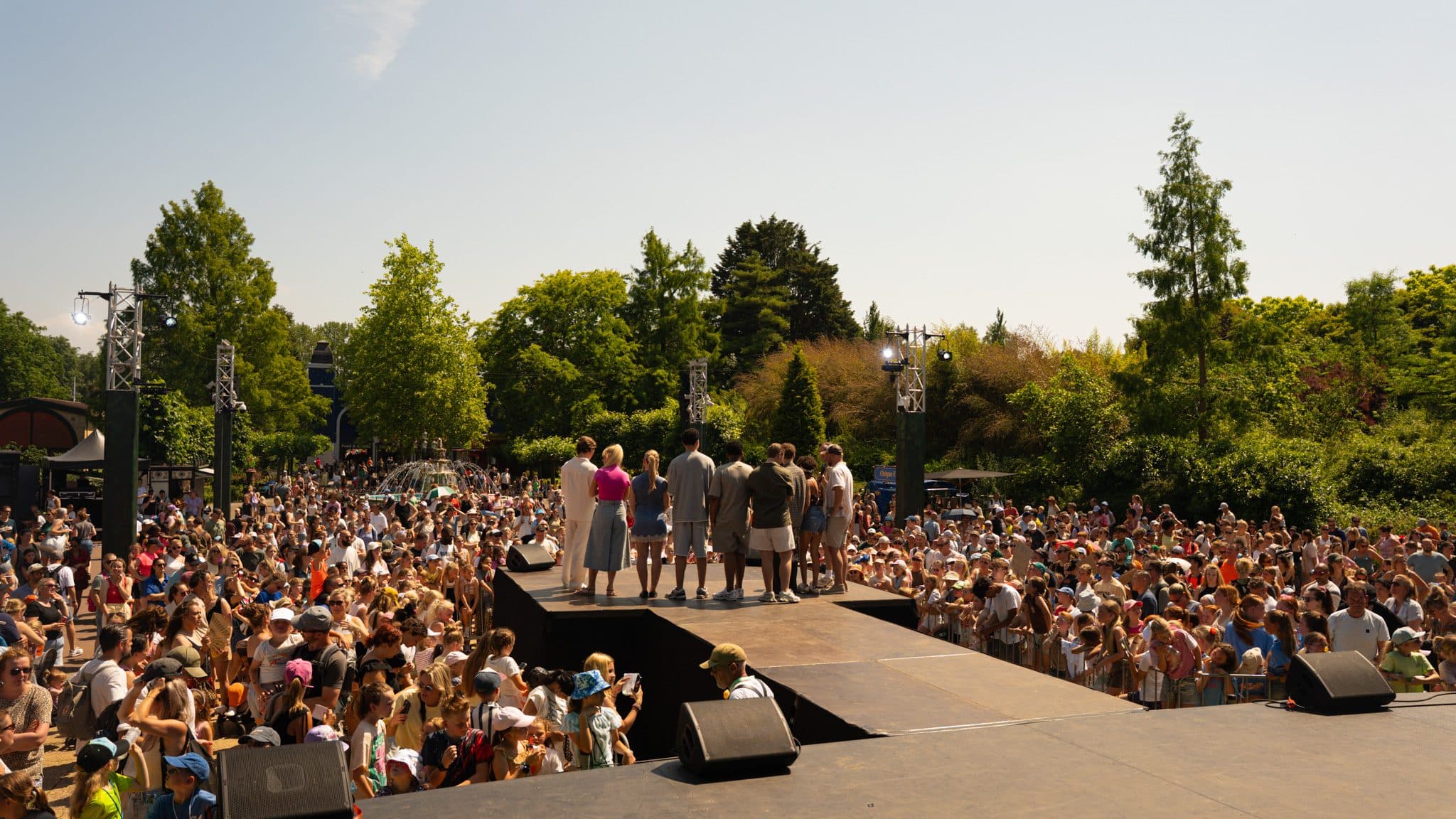 Crowd in front of a festival stage